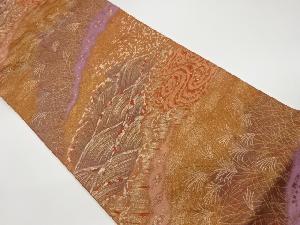 リサイクル　九百錦山水観世水模様織出し袋帯